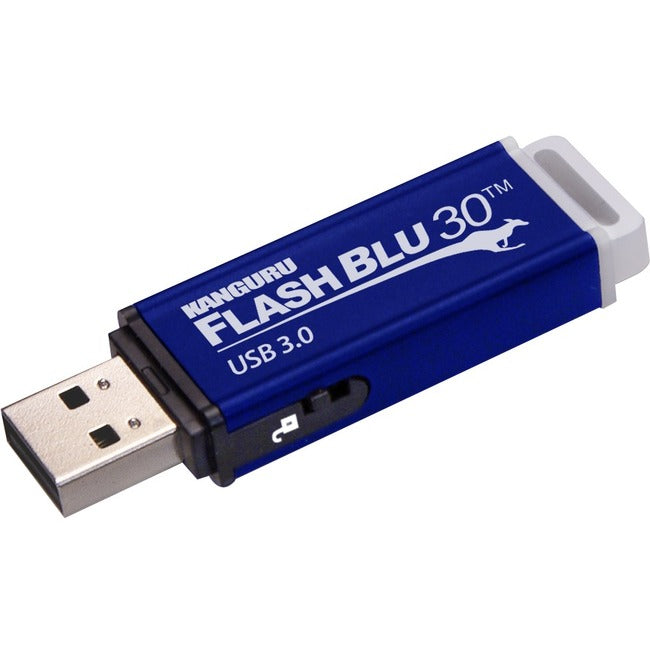 Kanguru FlashBlu30 with Physical Write Protect Switch SuperSpeed USB3.0 Flash Drive - GreatEagleInc