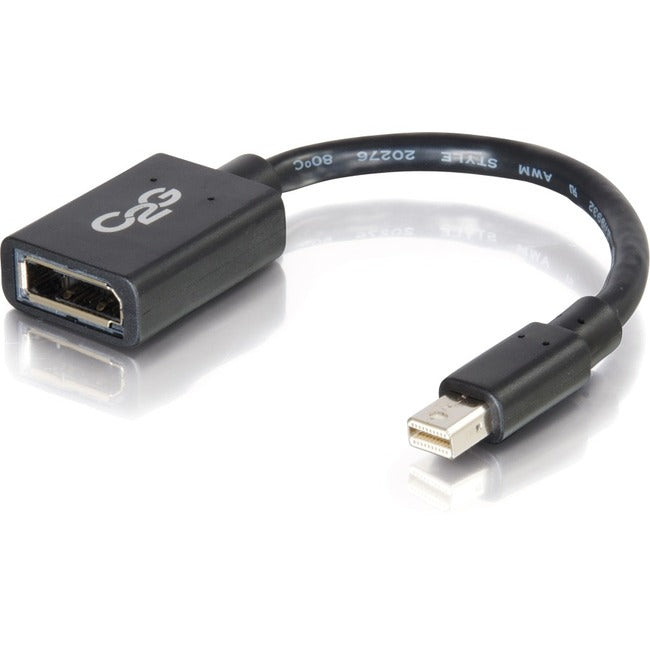 C2G 6in Mini DisplayPort to DisplayPort Adapter Converter - Black - Computers & Electronics