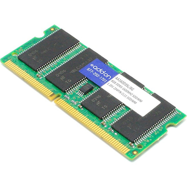 AddOn AA160D3SL/8G x1 JEDEC Standard 8GB DDR3-1600MHz Unbuffered Dual Rank 1.35V 204-pin CL11 SODIMM Default Title