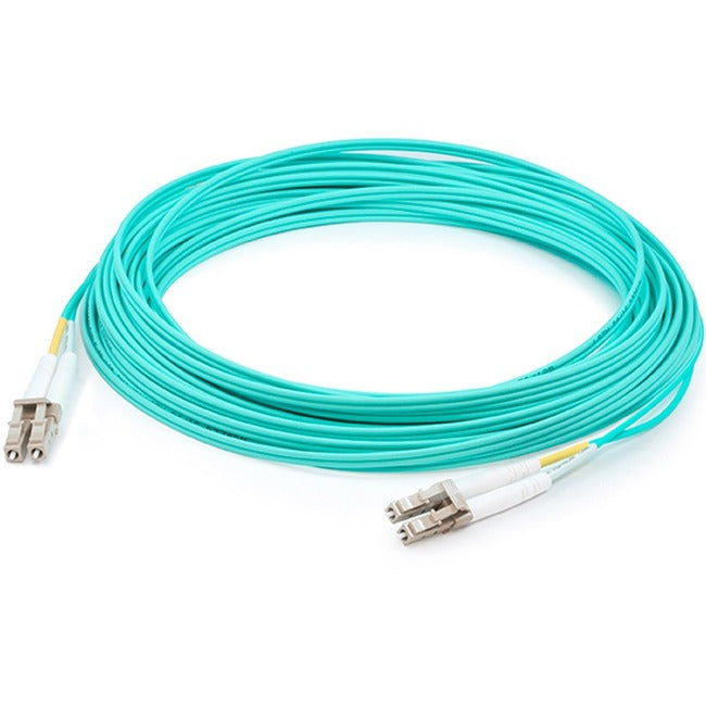 AddOn 1m LC (Male) to LC (Male) Aqua OM3 Duplex Fiber OFNR (Riser-Rated) Patch Cable - GreatEagleInc