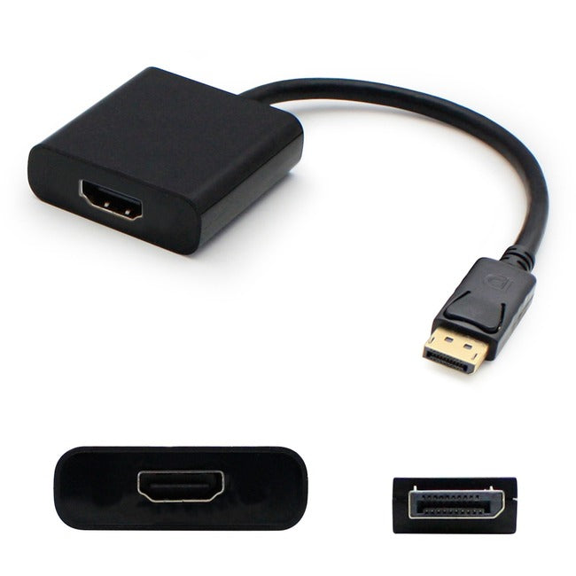 AddOn 8in DisplayPort Male to HDMI Female Black Adapter Cable (Requires DP++) Default Title