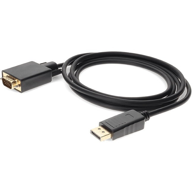 AddOn 6ft DisplayPort Male to VGA Male Black Adapter Cable