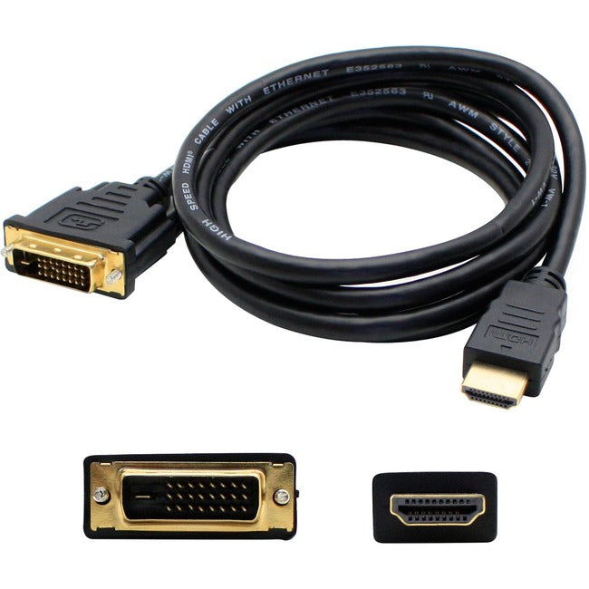 AddOn 5-Pack of 6ft HDMI Male to DVI-D Male Black Adapters