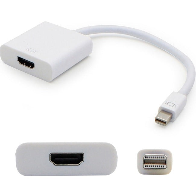 AddOn 8in Mini-DisplayPort Male to HDMI Female White Adapter Cable - GreatEagleInc