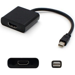 AddOn 8in Mini-DisplayPort Male to HDMI Female Black Active Adapter Cable - GreatEagleInc