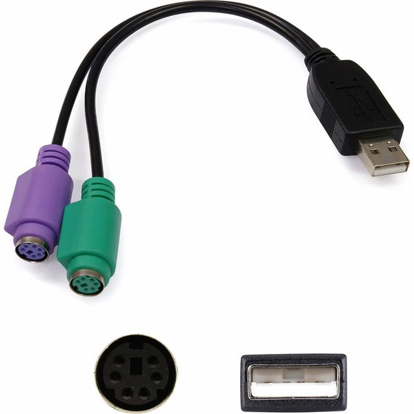 AddOn 8in USB 2.0 (A) Male to PS/2 Female Gray Adapter Cable Default Title