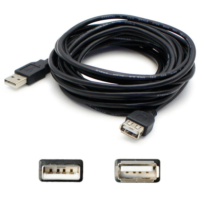 AddOn 10ft USB 2.0 (A) Male to Female Black Extension Cable - Computers & Electronics