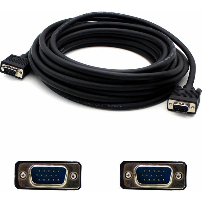 AddOn 50ft VGA Male to Male Black Cable