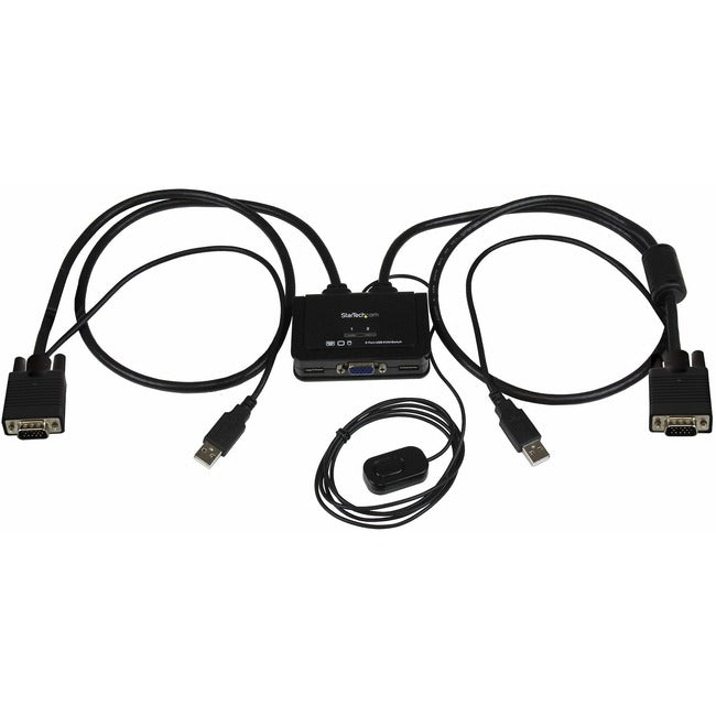 StarTech.com 2 Port USB VGA Cable KVM Switch - USB Powered with Remote Switch Default Title