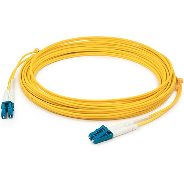 1m LC (Male) to LC (Male) Straight Yellow OS2 Duplex Fiber OFNR (Riser-Rated) Patch Cable - GreatEagleInc