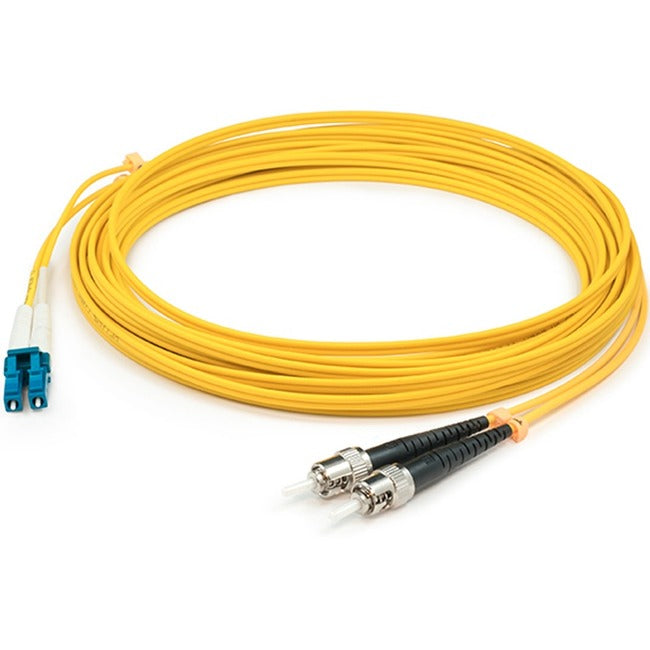 AddOn 3m LC (Male) to ST (Male) Yellow OS1 Duplex Fiber OFNR (Riser-Rated) Patch Cable - GreatEagleInc