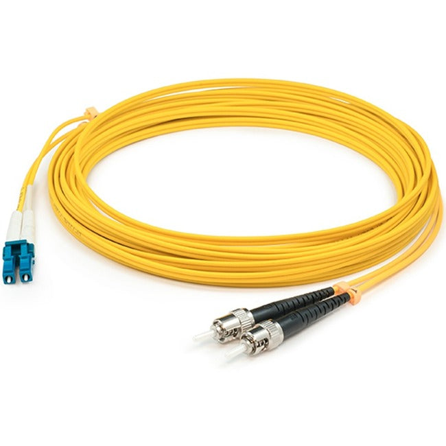 AddOn 5m LC (Male) to ST (Male) Yellow OS1 Duplex Fiber OFNR (Riser-Rated) Patch Cable - GreatEagleInc