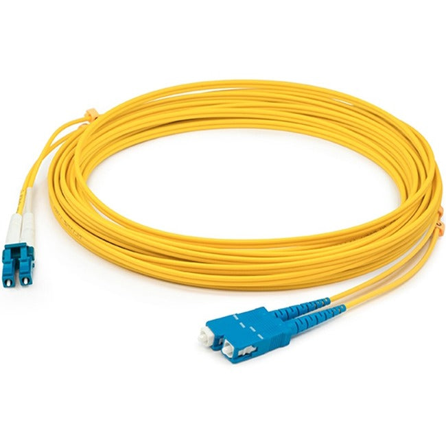 AddOn 5m ASC (Male) to LC (Male) Yellow OS1 Duplex Fiber OFNR (Riser-Rated) Patch Cable Default Title