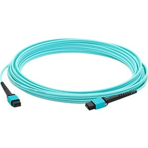 AddOn 10m MPO (Female) to MPO (Female) 12-strand Aqua OM4 Crossover Fiber OFNR (Riser-Rated) Patch Cable - Computers &…