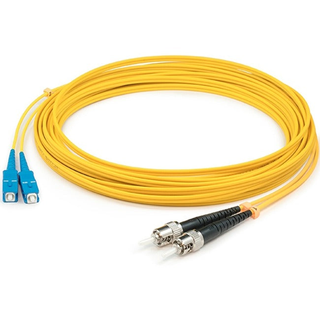 AddOn 10m SC (Male) to ST (Male) Yellow OS1 Duplex Fiber OFNR (Riser-Rated) Patch Cable - Computers & Electronics