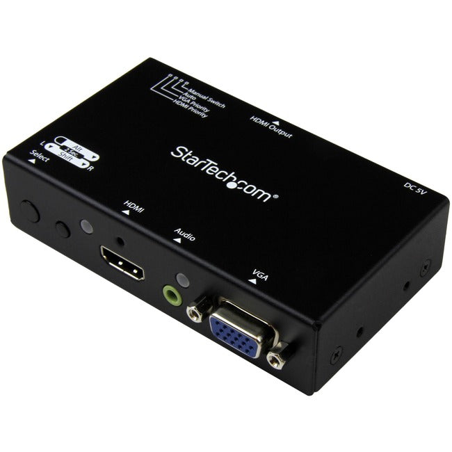 StarTech.com 2x1 HDMI + VGA to HDMI Converter Switch w/ Automatic and Priority Switching - 1080p Default Title