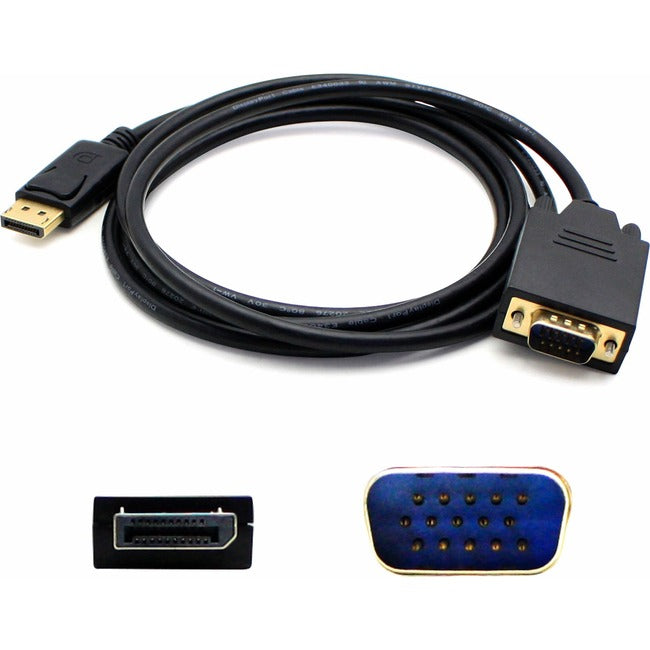 AddOn 3ft DisplayPort Male to VGA Male Black Adapter Cable - GreatEagleInc