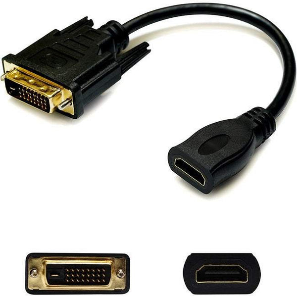 AddOn 5-Pack of 8in HDMI Male to DVI-D Female Black Adapter Cables - Computers & Electronics