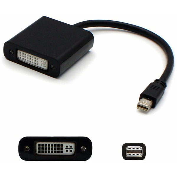 AddOn 8in Mini-DisplayPort Male to DVI-I Female Black Adapter Cable - Computers & Electronics