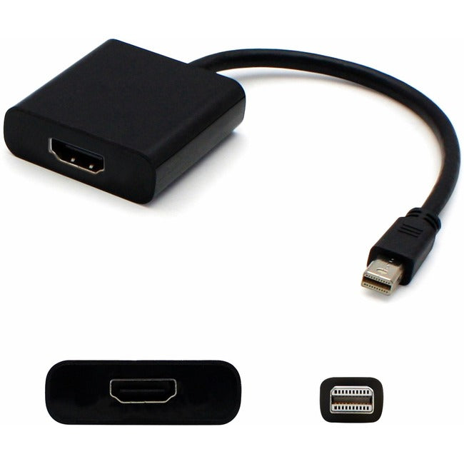 AddOn 8in Mini-DisplayPort Male to HDMI Female Black Adapter Cable - GreatEagleInc