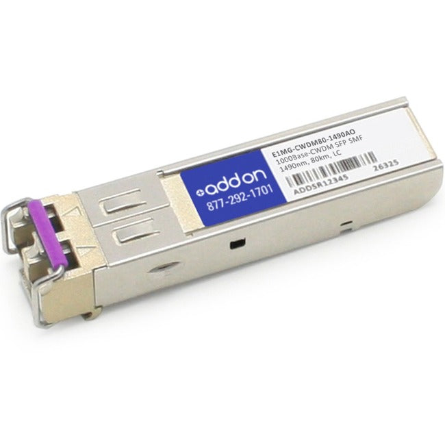 AddOn Brocade E1MG-CWDM80-1490 Compatible TAA Compliant 1000Base-CWDM SFP Transceiver (SMF, 1490nm, 80km, LC) - GreatEagleInc