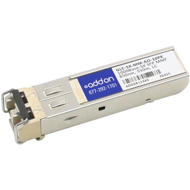 AddOn 10-Pack of Cisco GLC-SX-MM Compatible TAA Compliant 1000Base-SX SFP Transceiver (MMF, 850nm, 550m, LC) Default Title