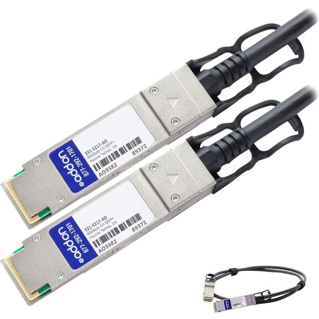 AddOn Dell 331-5217 Compatible TAA Compliant 40GBase-CU QSFP+ to QSFP+ Direct Attach Cable (Passive Twinax, 1m) Default Title