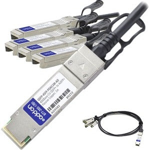 AddOn MSA and TAA Compliant 40GBase-CU QSFP+ to 4xSFP+ Direct Attach Cable (Passive Twinax, 1m) - GreatEagleInc