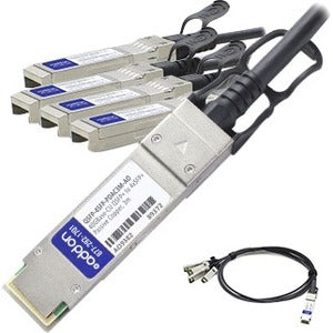 AddOn MSA and TAA Compliant 40GBase-CU QSFP+ to 4xSFP+ Direct Attach Cable (Passive Twinax, 3m)