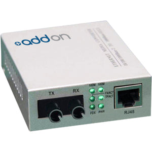 AddOn 10/100Base-TX(RJ-45) to 100Base-FX(ST) MMF 1310nm 2km Media Converter