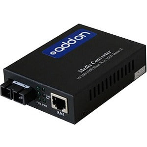 AddOn 10/100/1000Base-TX(RJ45) to 1000Base-SX(SC) MMF 850nm 550m POE Media Converter With EUR Standard Power Supply Default Title