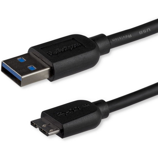 StarTech.com 3m (10ft) Slim SuperSpeed USB 3.0 A to Micro B Cable - M/M - GreatEagleInc