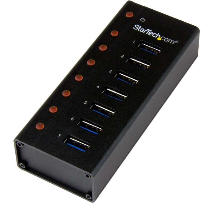 StarTech.com 7 Port USB 3.0 Hub - Desktop or Wall-mountable Metal Enclosure - Computers & Electronics
