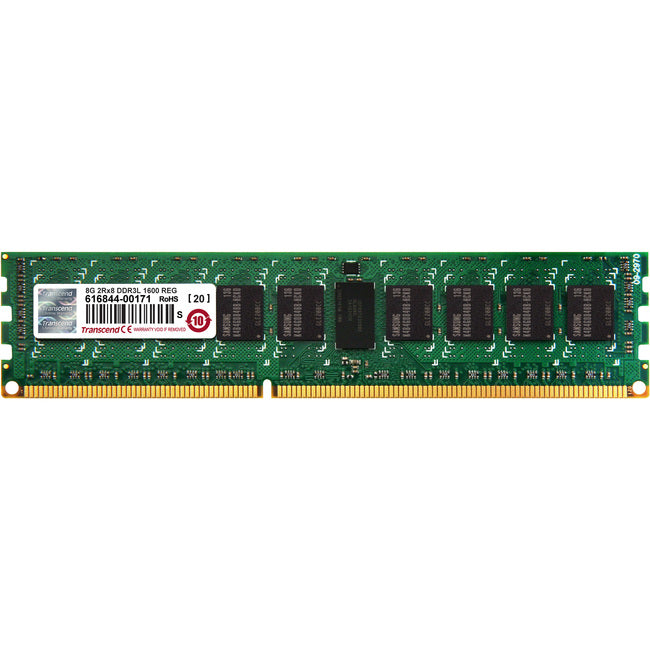 Transcend DDR3L 1600 REG-DIMM 8GB CL11 2Rx8 1.35V
