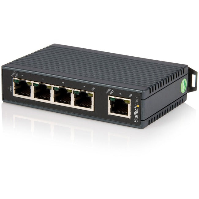 StarTech.com 5 Port Industrial Ethernet Switch - DIN Rail Mountable Default Title