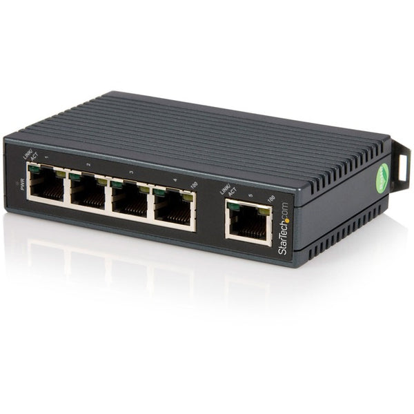 StarTech.com 5 Port Industrial Ethernet Switch - DIN Rail Mountable Default Title