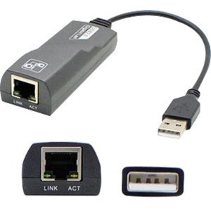 AddOn 5-Pack of 8in Lenovo 0A36322 Compatible USB 3.0 (A) Male to RJ-45 Female Gray & Black Network Adapter Cables -…