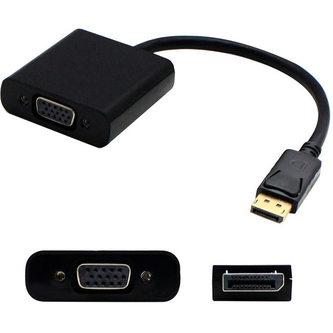 AddOn 8in HP AS615AA Compatible DisplayPort Male to VGA Female Black Adapter - Computers & Electronics