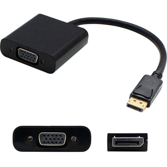 AddOn 5-Pack of 8in HP H4F02AA#ABA Compatible HDMI Male to VGA Female Black Active Adapter Cables - Computers & Electronics