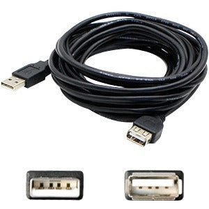 AddOn 5-Pack of 6ft HP Q6264A Compatible USB 2.0 (A) Male to USB 2.0 (B) Male Black Extension Cables - Computers &…