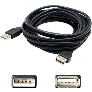 AddOn 6ft HP Q6264A Compatible USB 2.0 (A) Male to USB 2.0 (B) Male Black Extension Cable