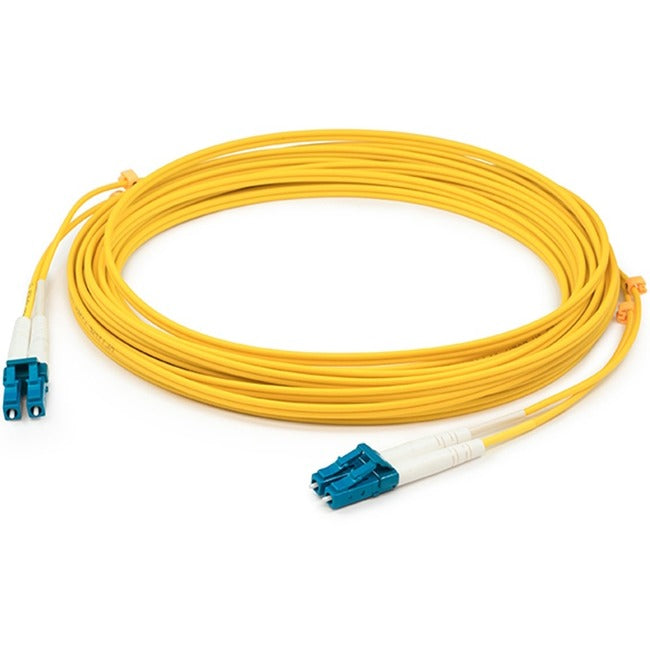 AddOn 50m LC (Male) to LC (Male) Yellow OS1 Duplex Fiber OFNR (Riser-Rated) Patch Cable - GreatEagleInc