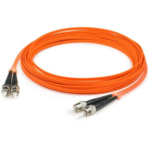 AddOn 2m ST (Male) to ST (Male) Orange OM1 Duplex Fiber OFNR (Riser-Rated) Patch Cable - GreatEagleInc