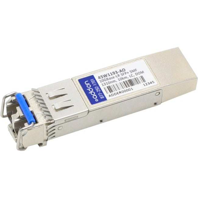 AddOn IBM 45W1193 Compatible TAA Compliant 10GBase-LR SFP+ Transceiver (SMF, 1310nm, 10km, LC, DOM) Default Title