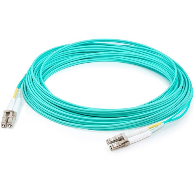 AddOn 10m IBM 45W2282 Compatible LC (Male) to LC (Male) Aqua OM3 Duplex Fiber OFNR (Riser-Rated) Patch Cable - GreatEagleInc