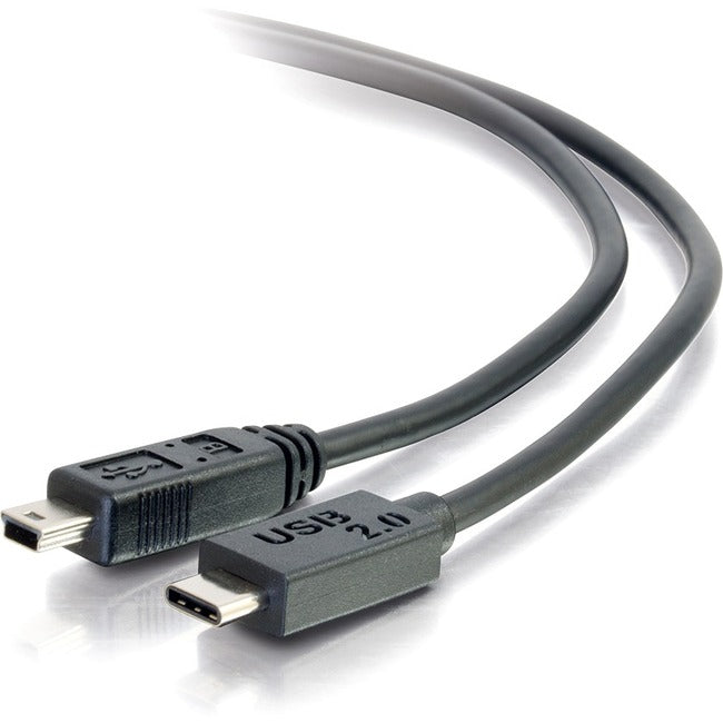 C2G 12ft USB 2.0 USB Type C to USB Mini B Cable M/M - USB C Cable Black - Computers & Electronics
