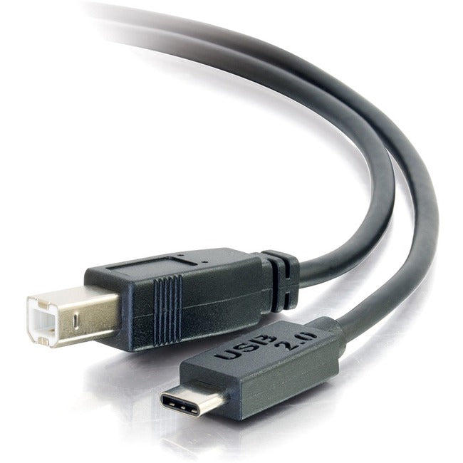 C2G 12ft USB 2.0 USB Type C to USB B Cable M/M - USB C Cable Black - Computers & Electronics