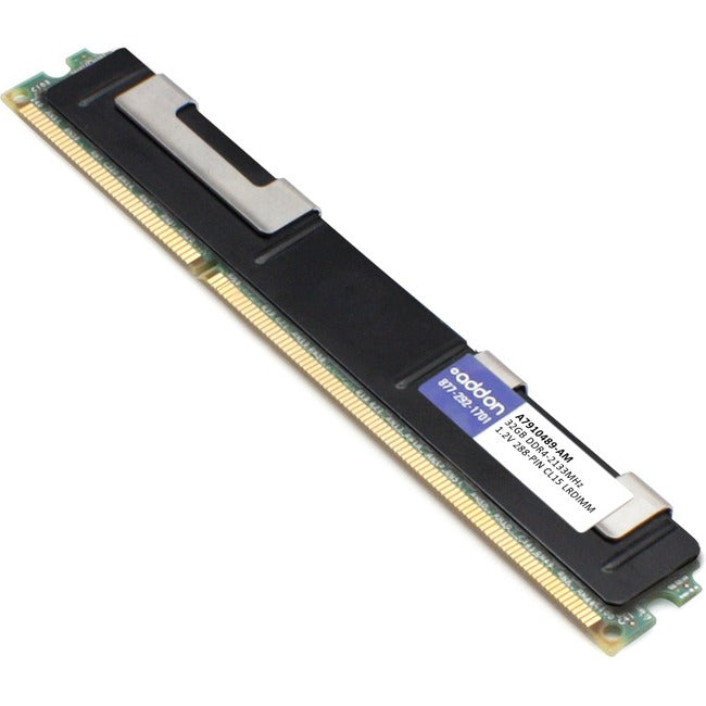 AddOn AM2133D4QR4LRLP/32G x1 Dell A7910489 Compatible Factory Original 32GB DDR4-2133MHz Load-Reduced ECC Quad Rank x4 1.2V 288-pin CL15 LRDIMM - GreatEagleInc