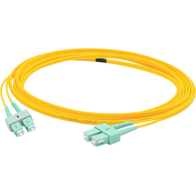 AddOn 5m ASC (Male) to ASC (Male) Yellow OS1 Duplex Fiber OFNR (Riser-Rated) Patch Cable Default Title