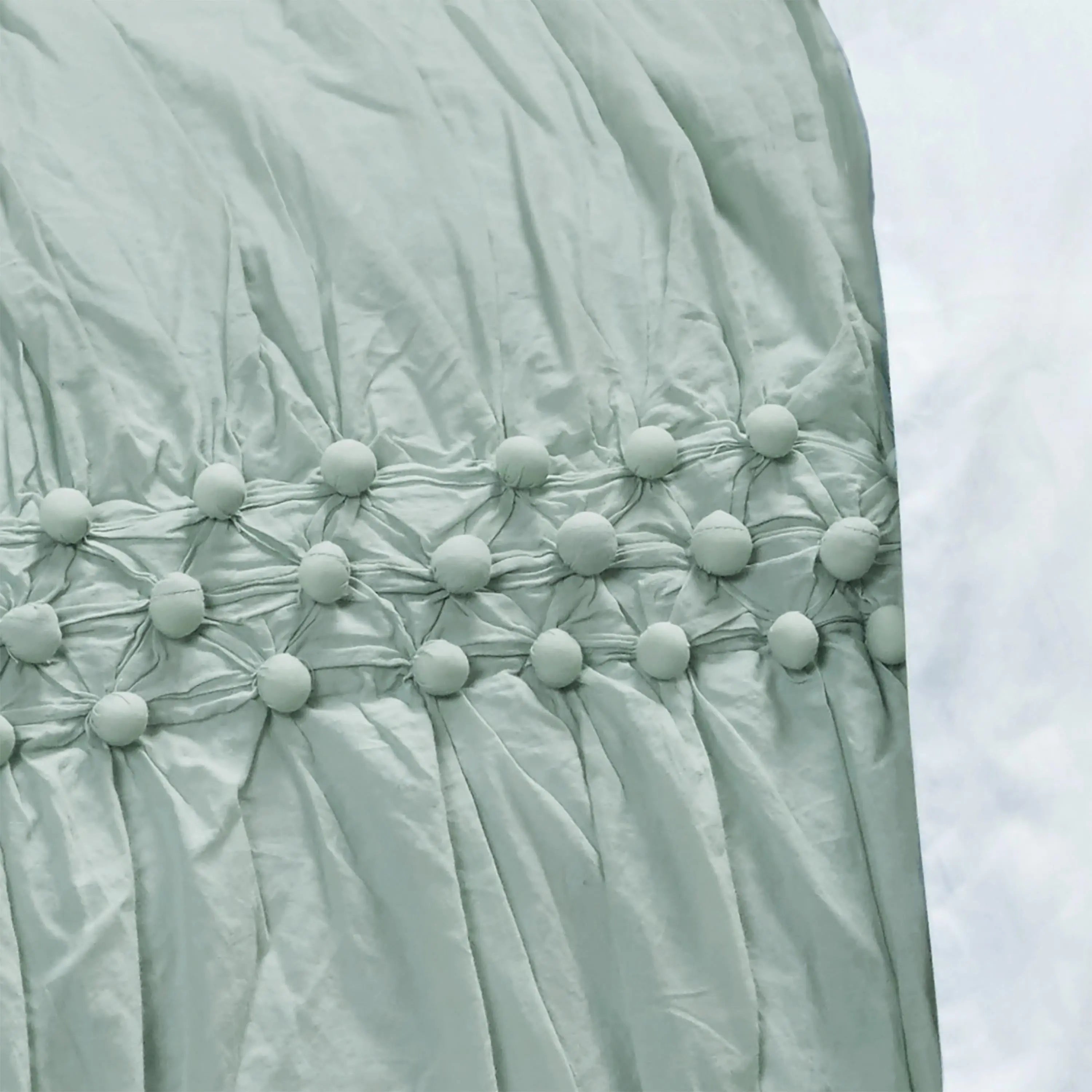 92" X 90" Blue Striped Cotton Quilt Homeroots Bed & Bath
